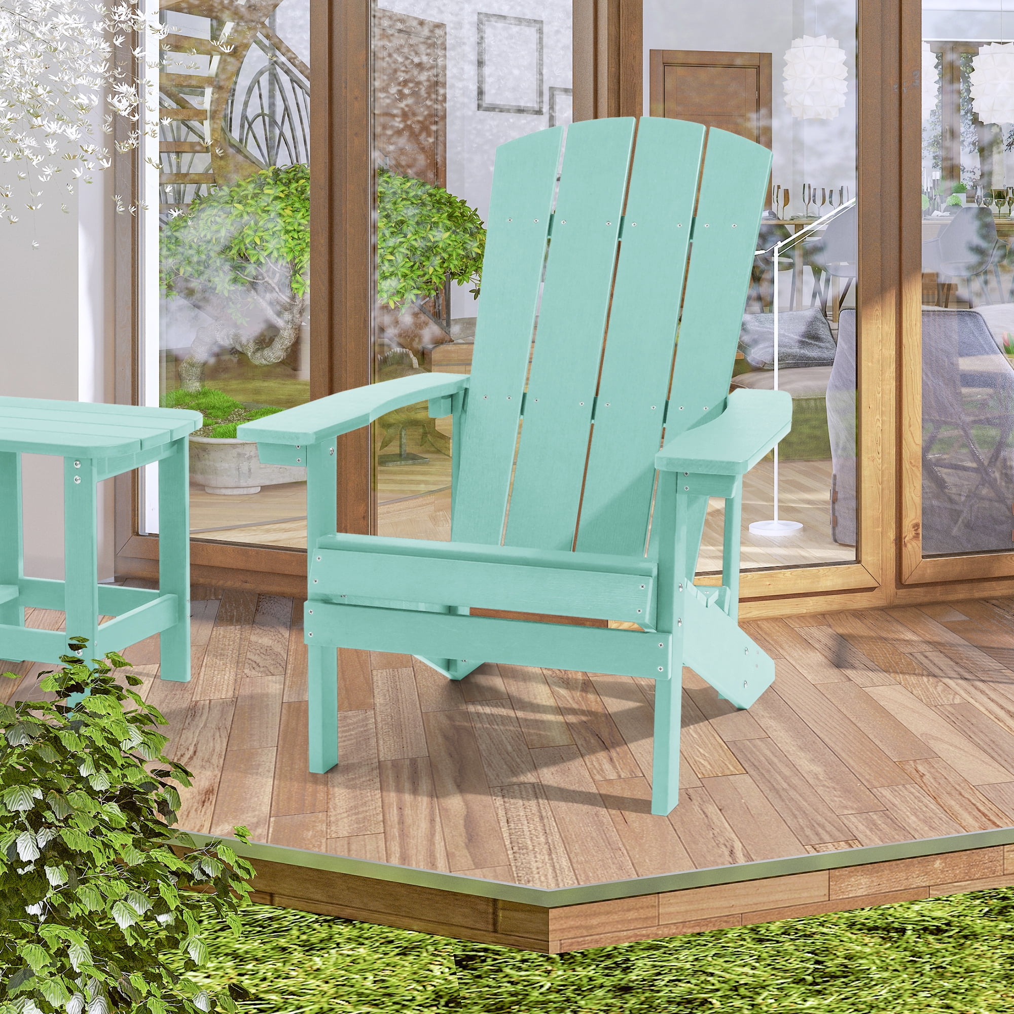 green resin adirondack chairs