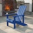 thumbnail image 1 of ACEGOSES 1 Pcs Faux Wood Adirondack Chair Weather Resistant for Patio Garden, Backyard, Porches and Indoors,Navy Blue, 1 of 5