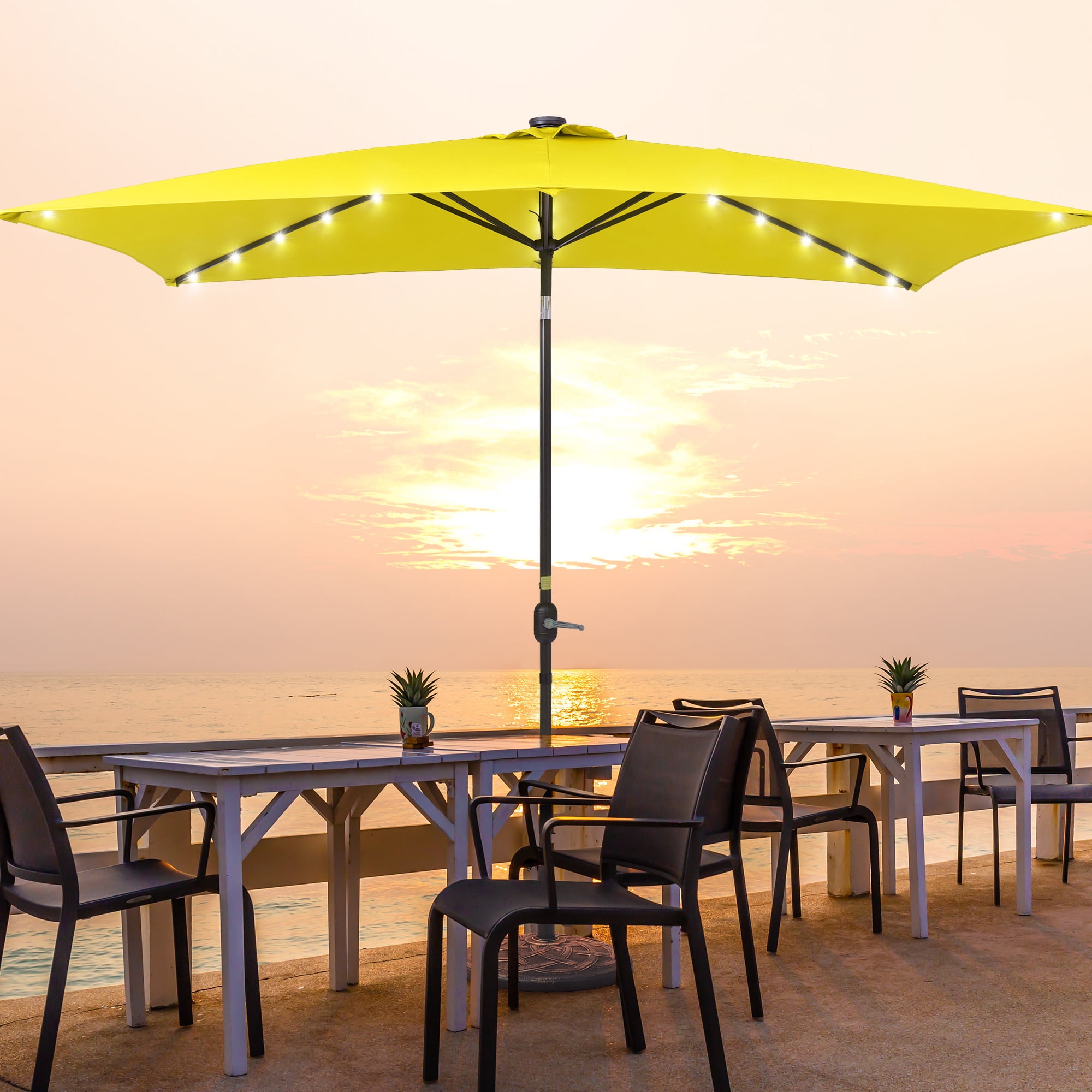 10 x 12 offset patio umbrella FIM Flexy Aluminum 10' x 12' Rectangular Offset Patio Umbrella