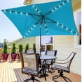 thumbnail image 1 of ACEGOSES 10 x 6.5ft LED Rectangle Outdoor Patio Deck Market Outside Table Umbrellas with Non-Fading Polyester canopy,Lake Blue, 1 of 10