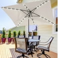 thumbnail image 1 of ACEGOSES 10 x 6.5ft LED Rectangle Outdoor Patio Deck Market Outside Table Umbrellas with Non-Fading Polyester canopy,Sand, 1 of 10