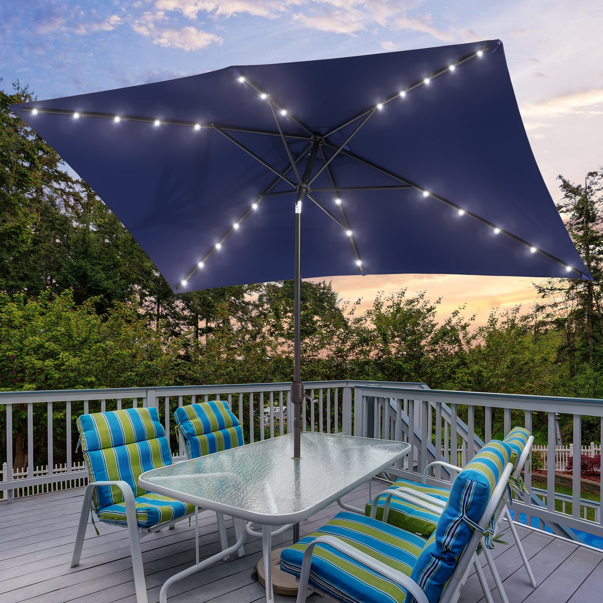 Solar patio umbrellas deals