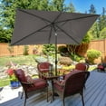 thumbnail image 1 of ACEGOSES 10 x 6.5ft Patio Umbrella with 6 Ribs Tilt and Crank Sunshade Canopy for Garden,Yard,Gray, 1 of 8