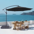 thumbnail image 1 of ACEGOSES 10ft Outdoor Offset Patio Hanging Umbrella with Steel Ribs for Deck, Balcony and Garden,Black, 1 of 7