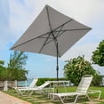 thumbnail image 1 of ACEGOSES 10x7ft Aluminum Frame Outdoor Patio Shade Market Rectangle Umbrellas with a Crank and Sturdy Ribs,Gary, 1 of 9