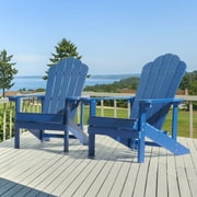 ACEGOSES 2 Peaks Outdoor HIPS Adirondack Chairs Weather Resistant for Patio Garden, Backyard, Patio and Indoors,Navy Blue