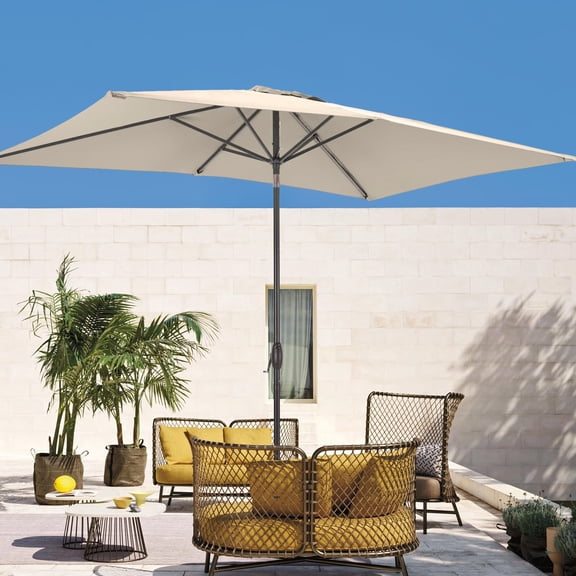 ACEGOSES 69FT Rectangular Patio Umbrella with UPF50+, Tilt Function, and Wind-Resistant DesignExperience Outdoor Comfort, Beige