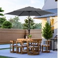thumbnail image 1 of ACEGOSES 7.5 FT Outdoor Patio Umbrella and Shade Market Table Umbrella Outside with a Crank for Garden, Deck and Pool,Gray, 1 of 6