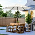 thumbnail image 1 of ACEGOSES 7.5 FT Outdoor Patio Umbrella and Shade Market Table Umbrella Outside with a Crank for Garden, Deck and Pool,White, 1 of 7