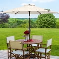 thumbnail image 1 of ACEGOSES 7.5ft Patio Umbrella, Outside Table Umbrellas With Non-Fading Polyester canopy, Beige, 1 of 8