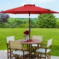 thumbnail image 1 of ACEGOSES 7.5ft Patio Umbrella, Outside Table Umbrellas With Non-Fading Polyester canopy, Wine Red, 1 of 8