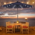 thumbnail image 1 of ACEGOSES 9ft LED Outdoor Patio Umbrella w/ Tilt,Crank and 8 Ribs,Navy Blue, 1 of 9