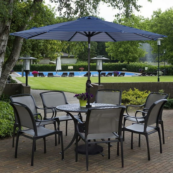 ACEGOSES 9ft Patio Umbrella with Tilt and Crank Waterproof Sunshade Canopy 8 Ribs