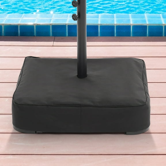 ACEGOSES Patio Market Umbrella Base Filled with Sand Steel Frame for Outdoor Market Umbrellas,Black