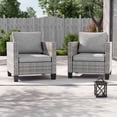 thumbnail image 1 of ACEGOSES Outdoor Patio Wicker Chairs Set of 2, Gray Rattan Seating with Thick Cushions for Lawn or Poolside, Light Gray, 1 of 6