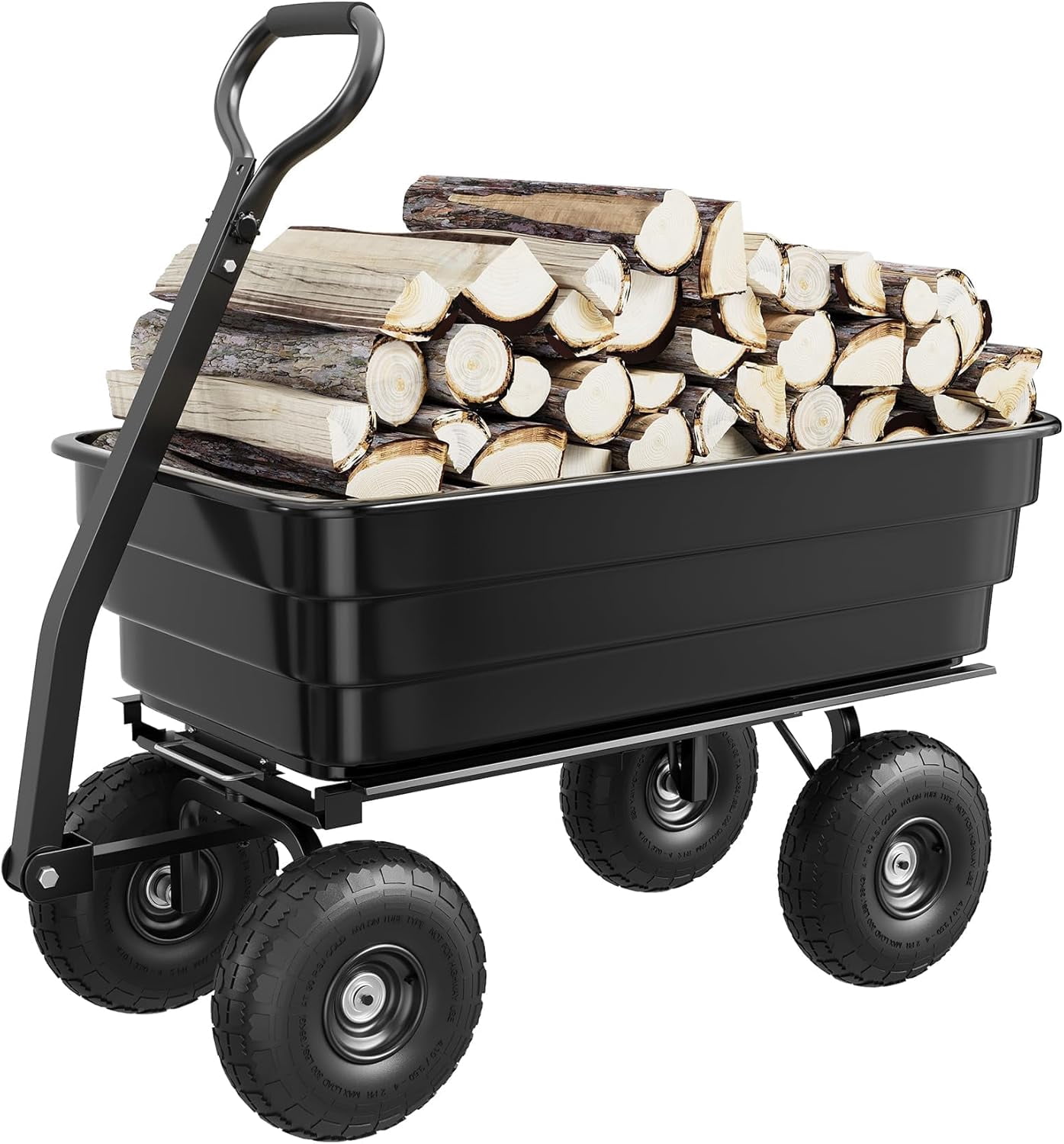 ACEKOOL 1200Lbs Poly Garden Cart Dump Wagon, Heavy Duty 4 Wheel ...