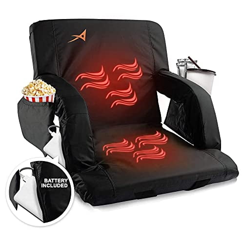 ACELETIQS Wide Double Heated Stadium Seats for Bleachers with Back