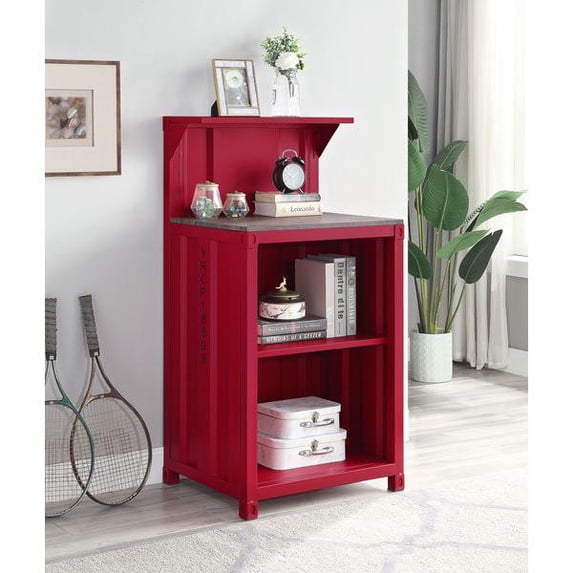 ACEM AC00377 Home Office Cargo Reception Desk, Red