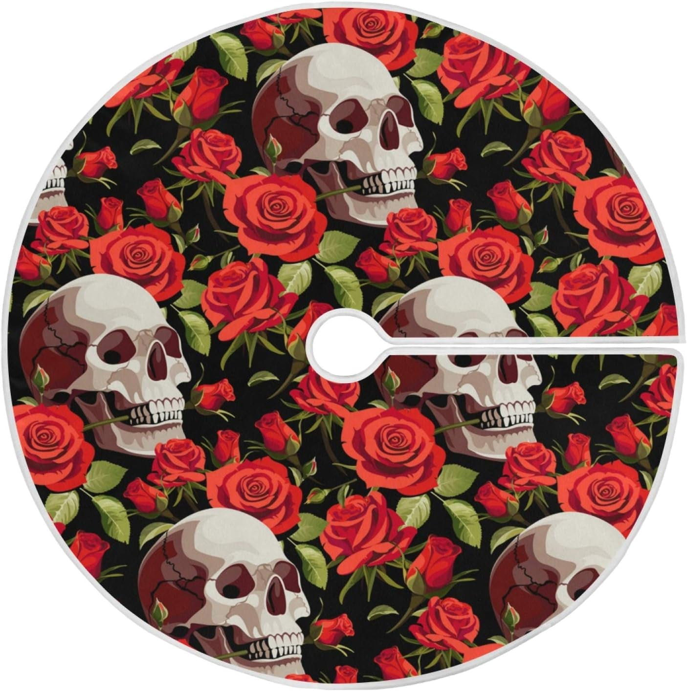 ACEME Christmas Tree Skirt Blue Silver Snowflake Xmas Tree Base Cover