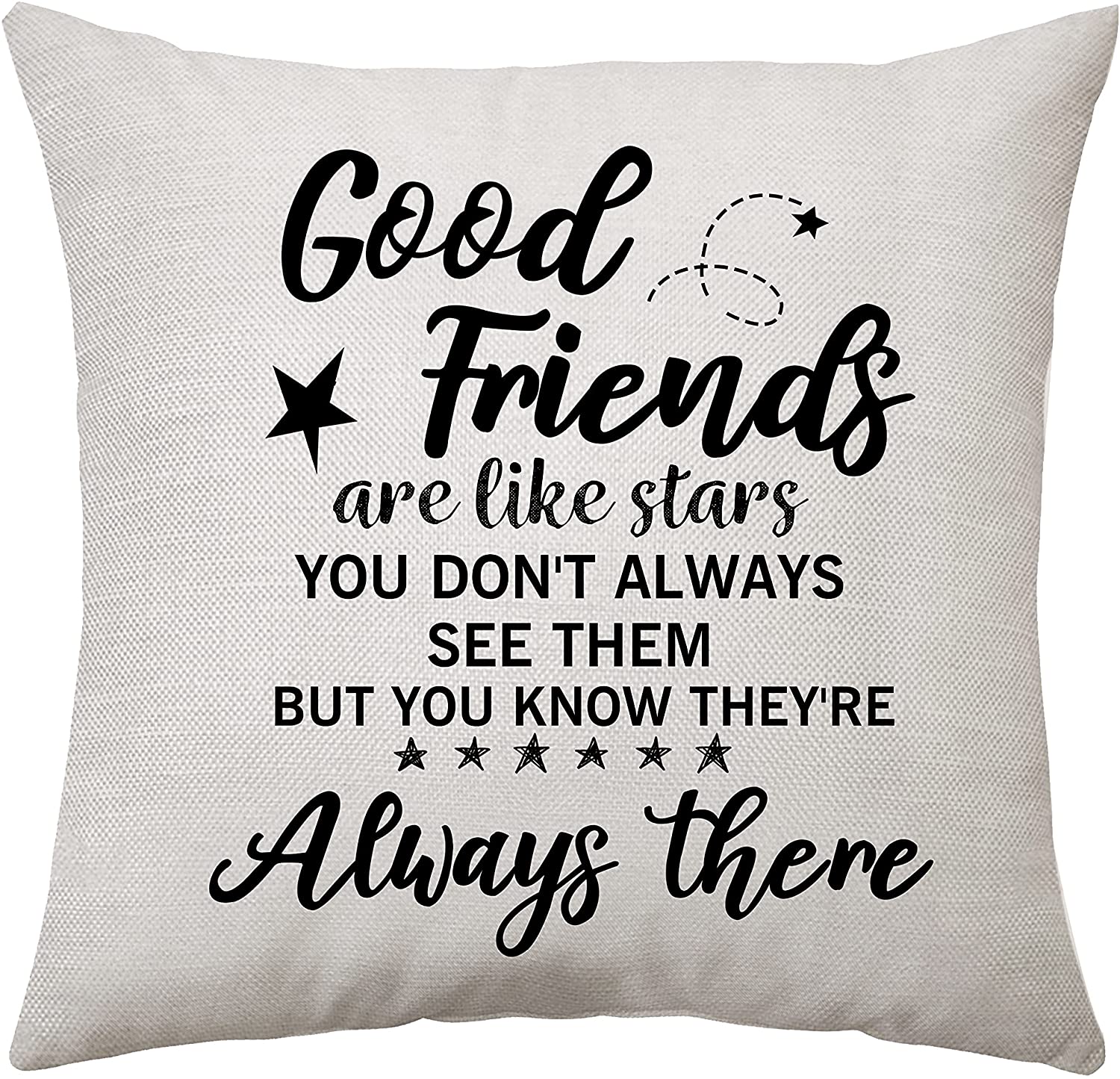 ACEME Good Friends Gifts Friendship Quotes Throw Pillow Cover Good