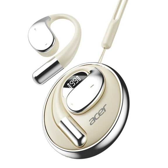 Acer Open Ear Headphones Wireless Bluetooth Noise Cancelling with Ergonomic Earhook and Smart Digital Display