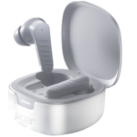 Acer Wireless Earbuds, Bluetooth 5.4 Headphones in Ear with Heavy Bass & ENC Noise Cancelling Mic, 30H Playtime, Waterproof, Touch Control for iOS Android(Gray)
