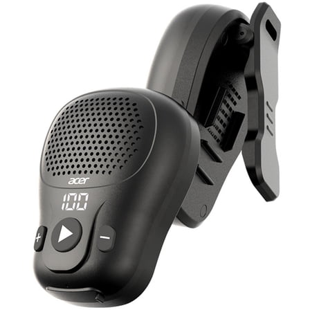 Acer Clip-on Bluetooth Speaker – Wearable Portable Waterproof Wireless Mini Speaker with 17H Playtime, Big Audio & Punchy Bass, Built-in Mic for Calls, Music on the Go for Outdoor
