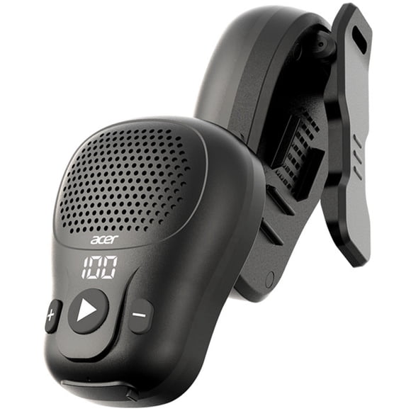 Acer Clip-on Bluetooth Speaker – Wearable Portable Waterproof Wireless Mini Speaker with 17H Playtime, Big Audio & Punchy Bass, Built-in Mic for Calls, Music on the Go for Outdoor