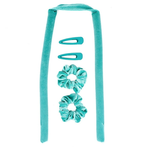ACETEND Heatless Curling Rod Headband,Heatless Hair Curling Set -Blue