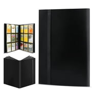 ACEUR Trading Card Binder with 360 Side Loading Pockets,9 Pockets Black Card Album Holder,High Qulity Card Folder for TGC,MTG, Baseball Cards, Yugioh