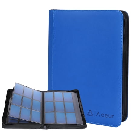 ACEUR Trading Card Binder with 540 Side Loading Pockets, 9 Pocket Trading Card Album Folder for Sport Cards, Game Cards