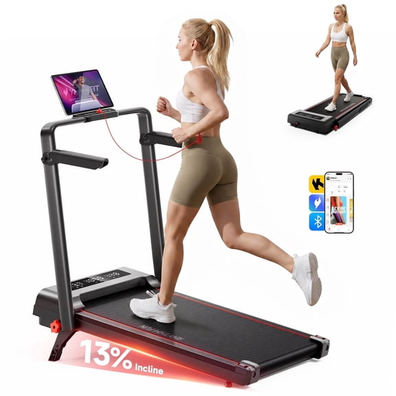 ACEVIBE Walking Pad with Incline, Foldable Walking Pad Treadmill with Handle for Home/Office