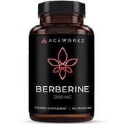 Berberine Supplement   Organic Berberine HCL 1200mg and Ceylon Cinnamon 2000mg   Weight Management & Cravings Support   Gut & Metabolic Support - Enhanced Absorption With BioPerine  60 Capsules