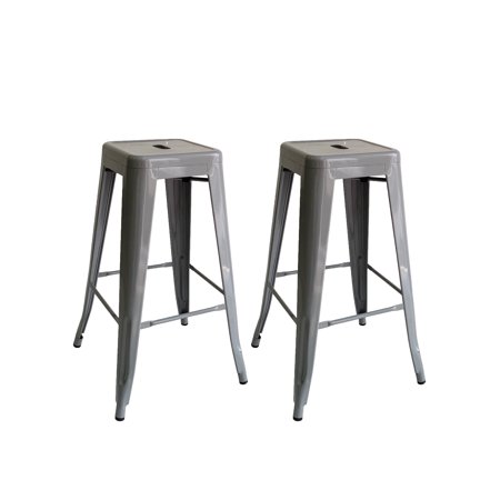 ACEssentials Kypton Outdoor Bar Stool, Gray, 2 Pack