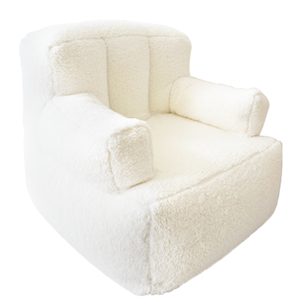 ACEssentials Sherpa Cozy White Large Bean Bag Lounger - image 1 of 6