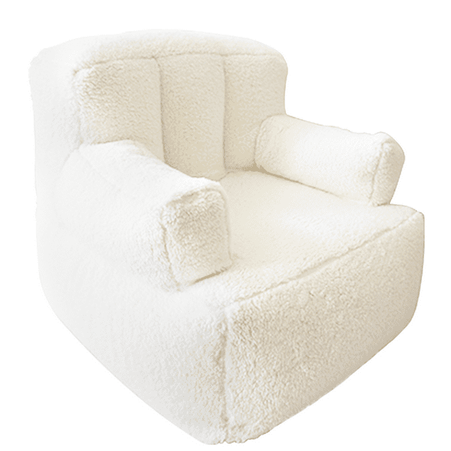 ACEssentials Sherpa Cozy White Large Bean Bag Lounger