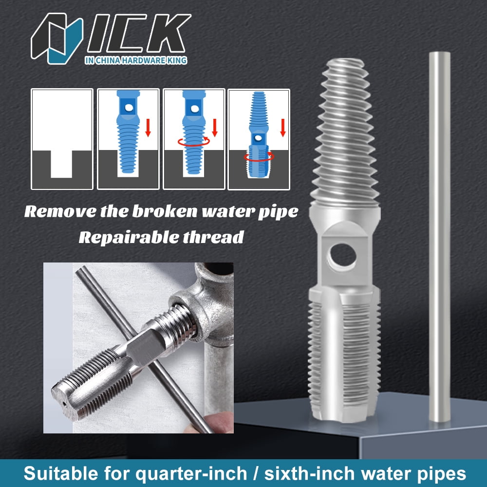 ACFAN 2 in 1 Broken Water Pipe Screw Extractor Kit, 3/4 Inch Dual use ...