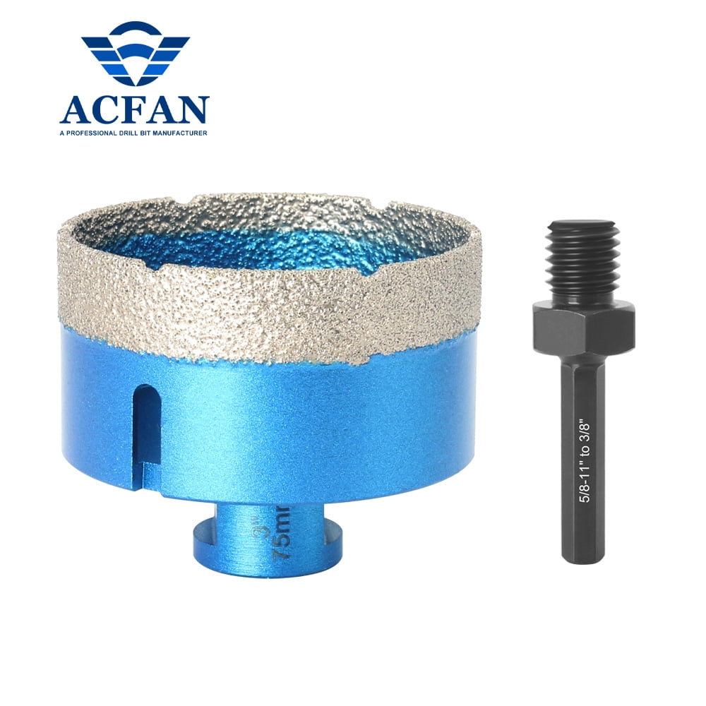 ACFAN 5 8 11 Thread Dry Vacuum Brazed Diamond Drilling Bit 3 Inch 75mm acfan-5-8-11-thread-dry-vacuum-brazed-diamond-drilling-bit-3-inch-75mm