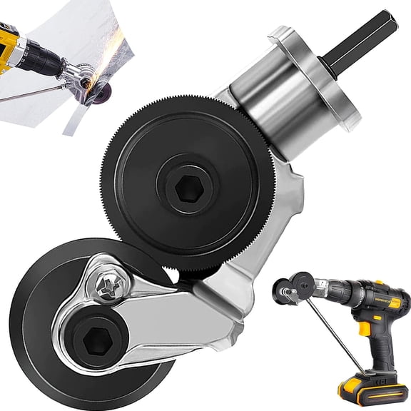 ACFAN Metal Nibbler Drill Attachment - Electric Drill Shears Attachment,Sheet Metal Cutter Tool Adapter Is Fit For Cutting Various Metals Materials Such As Aluminum, Iron