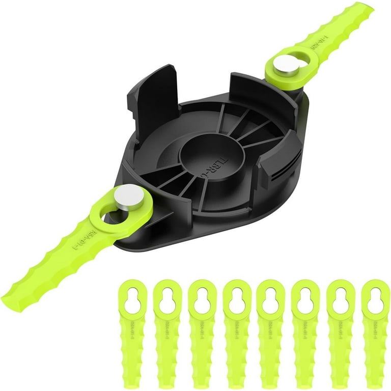 ACFHRL2 Polycarbonate Blades Trimmer Head Compatible with Ryobi 18V 24V and 40V RY40210 RY40210A Trimmers with 12 Quickload Blades 1 10