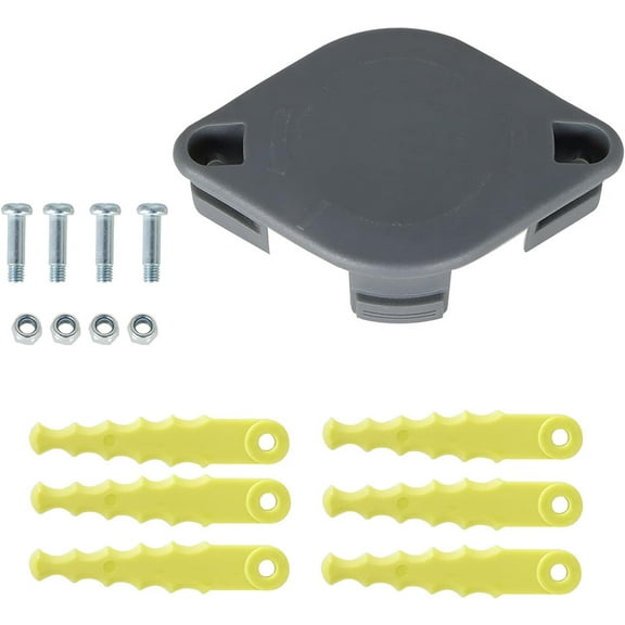 ACFHRL2 Weed Eater Bladed Head Replacement for Ryobi 18V, 24V, and 40V String Trimmers, Fits for RY40210, RY40210A, ACFHRL2 with 6 Replacement Blades