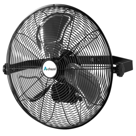 Achazel 20 Inch Industrial Wall Mount Fan, 3-Speed 5400 CFM High Velocity Adjustable Tilt Weatherproof Fan for Patio Commercial Garage Outdoor