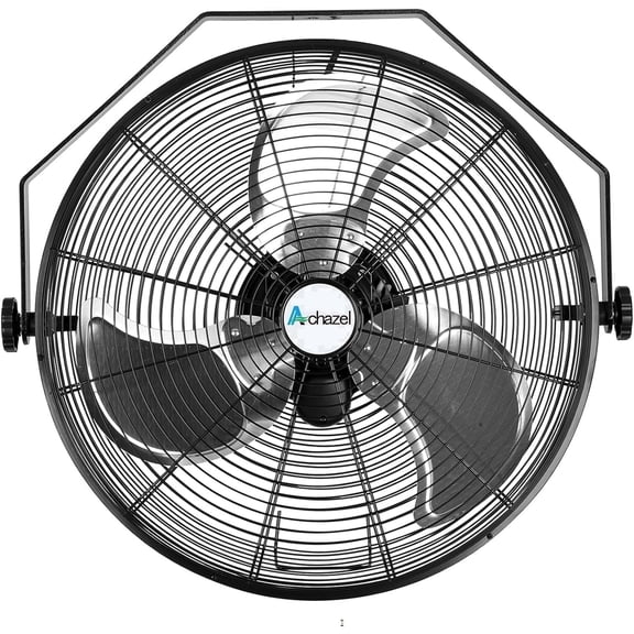 Achazel 20" Wall Mount Fan, 3-Speed 4600 CFM High Velocity Heavy Duty Industrial Metal Fan for Garage Warehouse Workshop