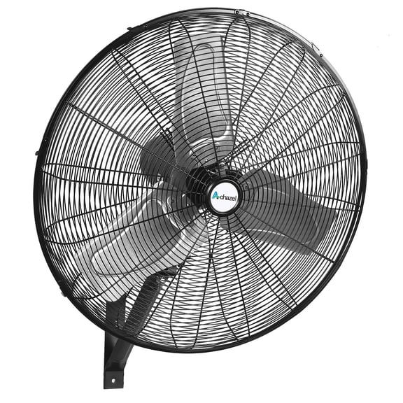 Achazel 24 Inch Industrial Oscillating Wall Mount Fan, 3-Speed 6300 CFM High Velocity Adjustable Tilt Weatherproof Fan for Patio Commercial Garage