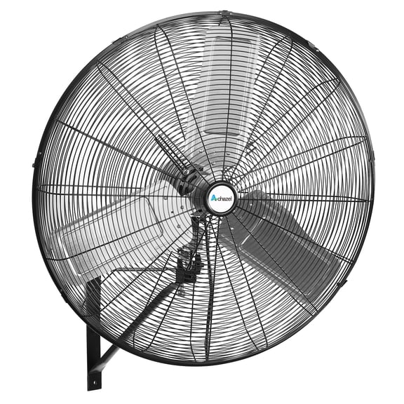 ACHAZEL 30" Industrial Wall Mount Fan, 3-Speed 9500 CFM High Velocity Oscillating Heavy Duty Air Circulator for Factory Garage Warehouse, UL Listed