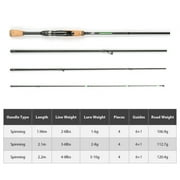 ACHELOUS 4-Piece Fishing Pole, Portable Travel Spinning Rod, 8FT Carbon Fiber - Enjoy Fishing Anywhere with this Lightweight Rod