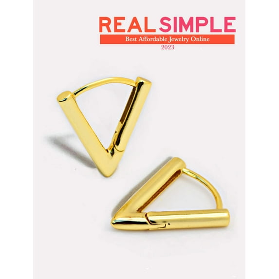 ACHIEVE Triangle Huggies | Sterling Silver