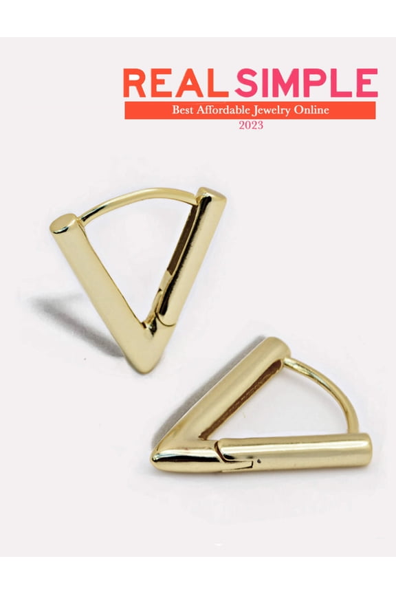 ACHIEVE Triangle Huggies | Sterling Silver