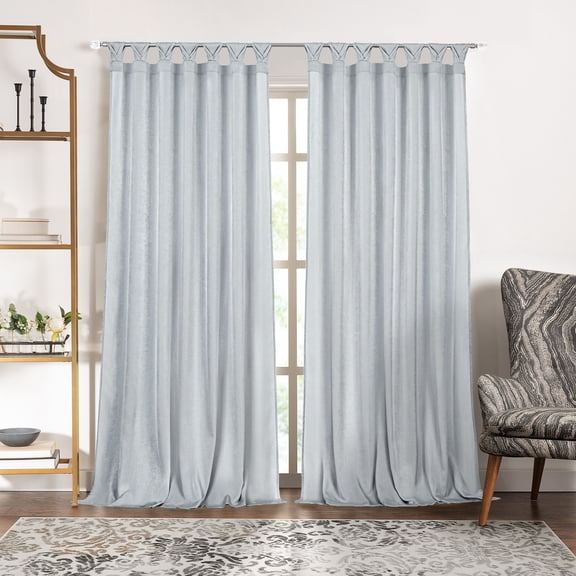 ACHIM-Peri Tulip Tab Top Window Curtain Panel52"Wx63"L-Silver