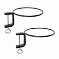thumbnail image 1 of ACHLA Designs SFR-08C-2 8 in. Clamp-on Flower Pot Ring, Black - Pack of 2, 1 of 3